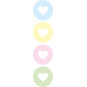 sticker pastel wit hart