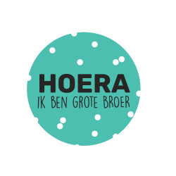 sticker grote broer blauw stip