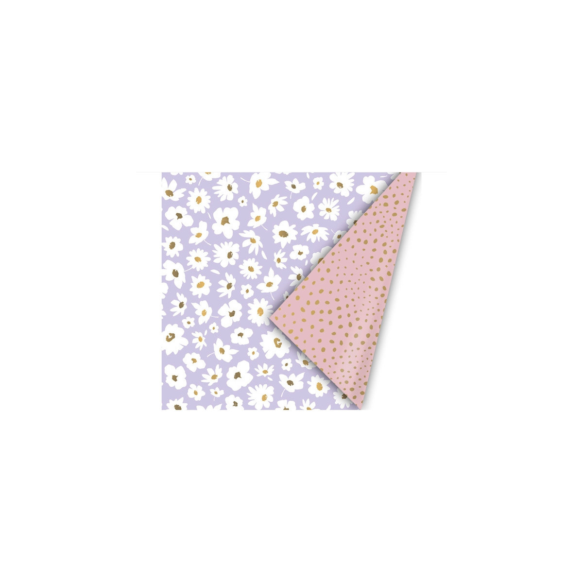 kadopapier lila bloemetjes