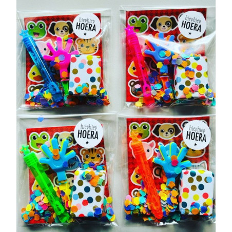 traktatie bellenblaas klapperhandje