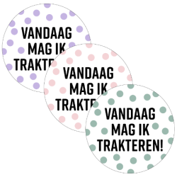 sticker vandaag mag ik trakteren