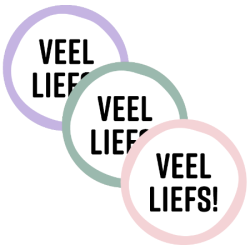 stickermix veel liefs pastel
