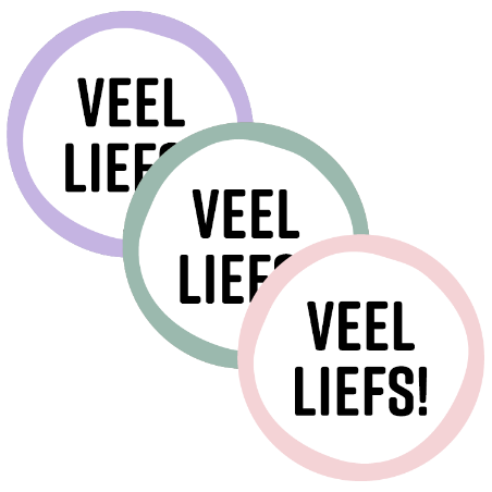 stickermix veel liefs pastel
