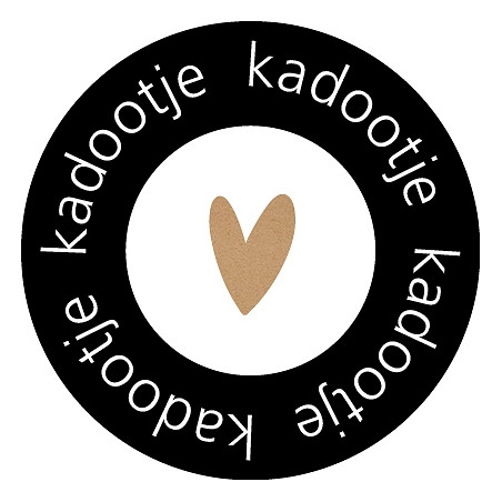 sticker kadootje kraft hart