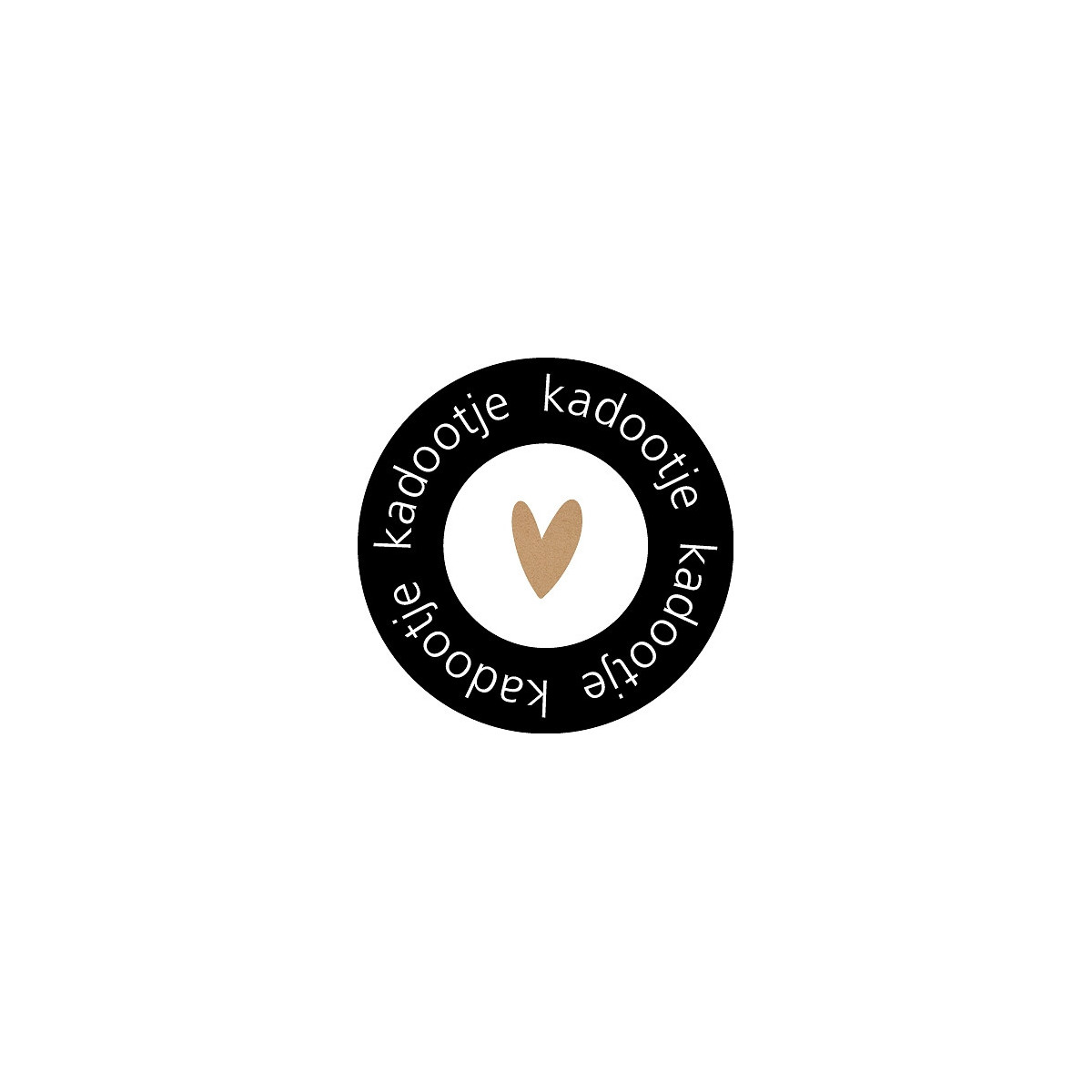 sticker kadootje kraft hart