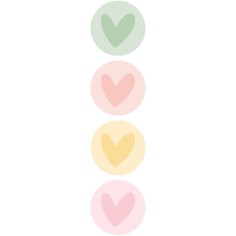 stickemix pastel hartjes uni