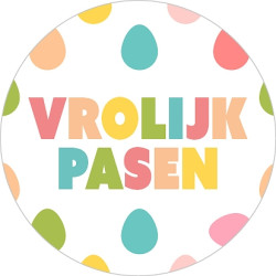 sticker vrolijk pasen kleur