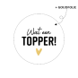 sticker wat een topper