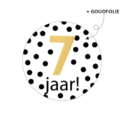 sticker stippen 7 jaar goud