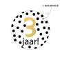 sticker stippen 3 jaar goud