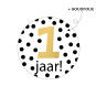 sticker stippen 1 jaar goud