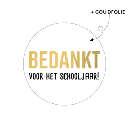 sticker schooljaar goud wit