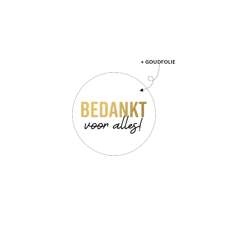 sticker bedankt voor alles