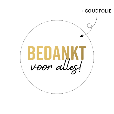 sticker bedankt voor alles