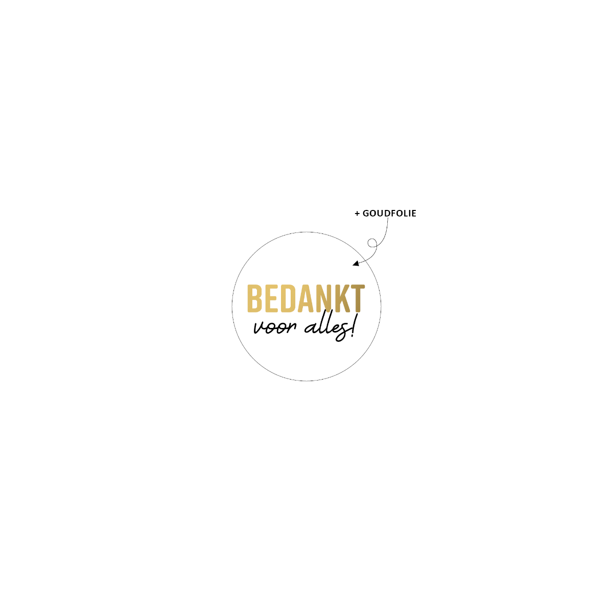 sticker bedankt voor alles