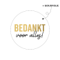 sticker bedankt voor alles