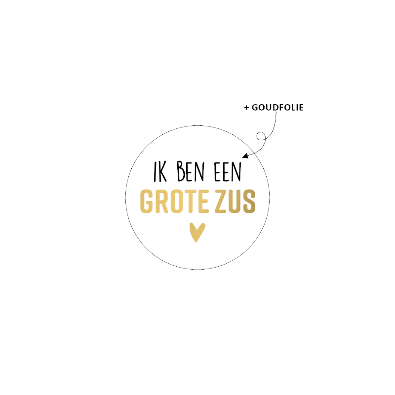 sticker grote zus goud