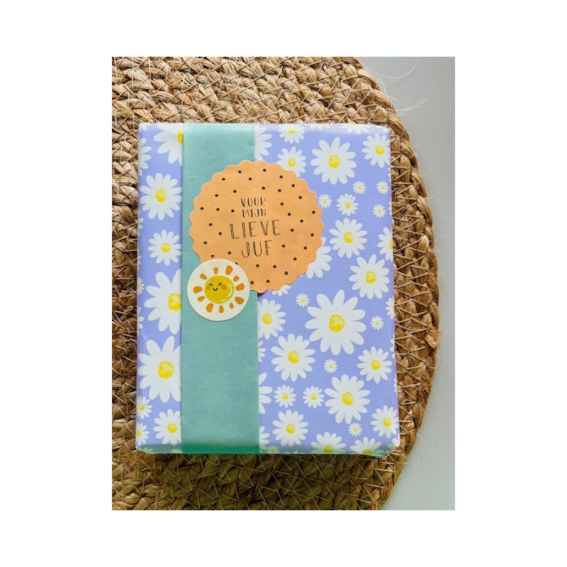 kadopapier madeliefjes