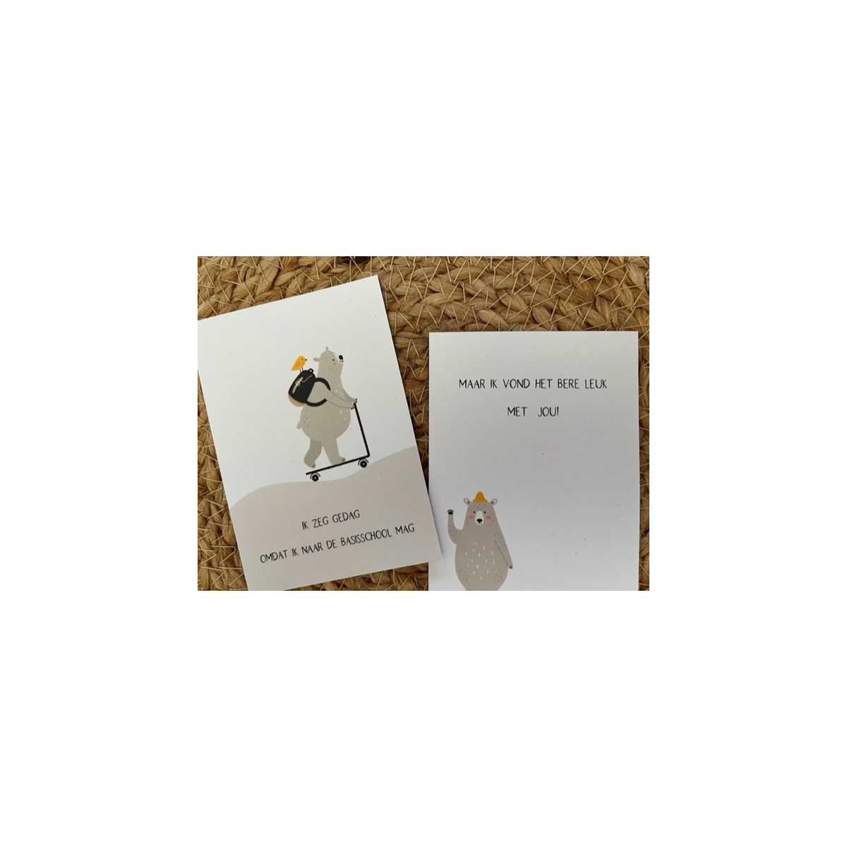 traktatie kaart gedag basisschool beer