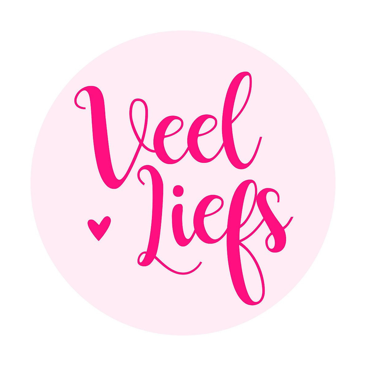 sticker veel liefs neon