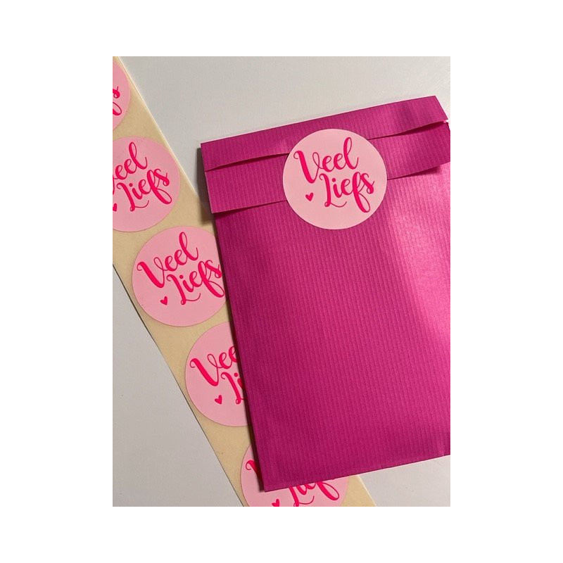 sticker veel liefs neon