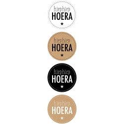 stickermix hiep hoera kraft zwart wit