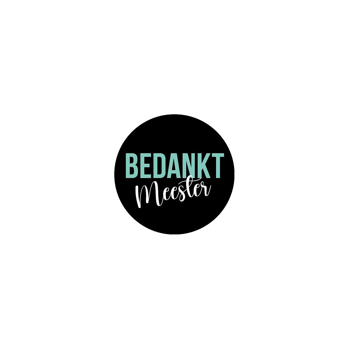 sticker bedankt meester mint