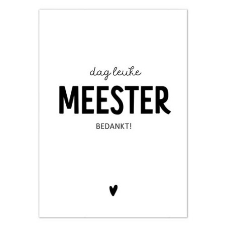 kaart dag leuke meester