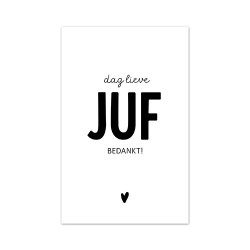 Minikaartje dag lieve juf