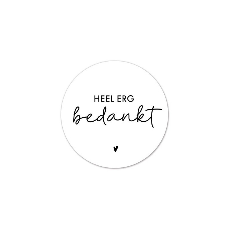 sticker heel erg bedankt