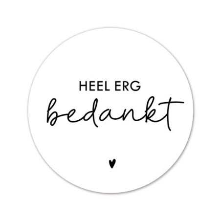 sticker heel erg bedankt