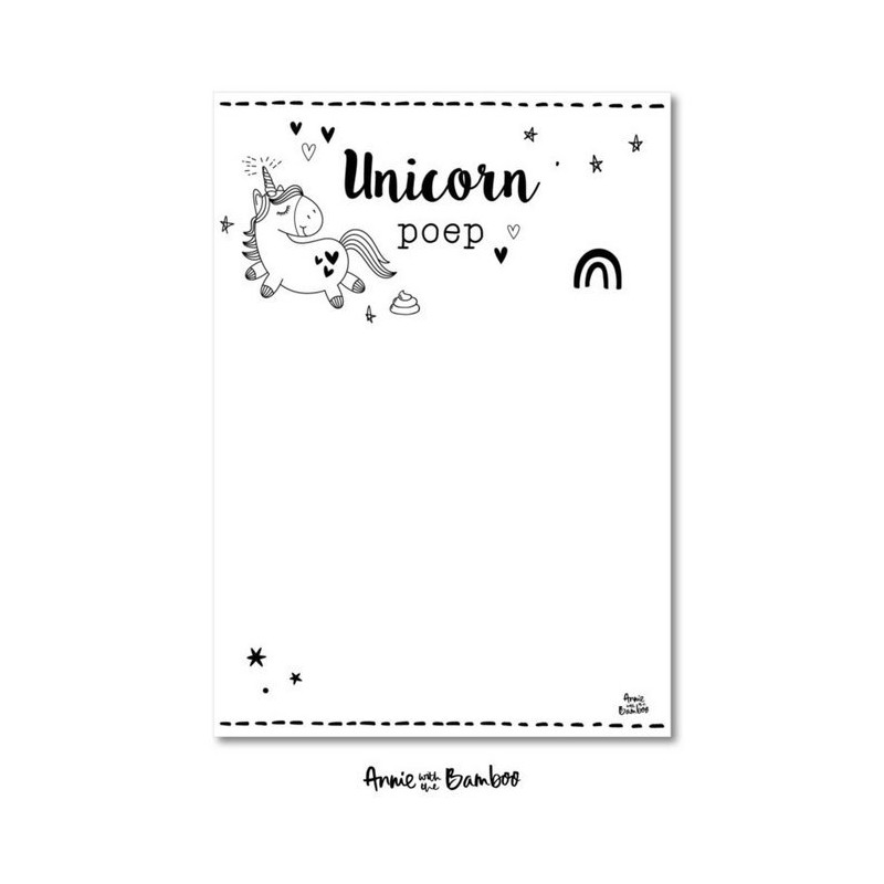 traktatiekaart unicornpoep