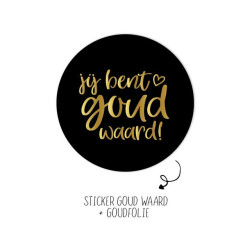 sticker goud waard zwart goud