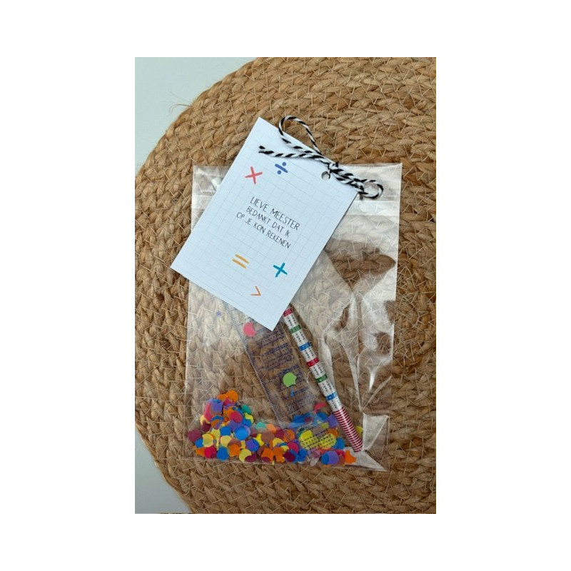 kadosetje bedankt rekenen meester