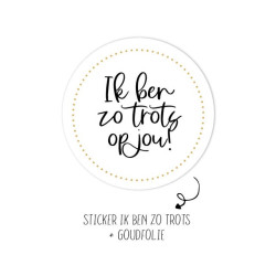 sticker trots op jou zwart wit