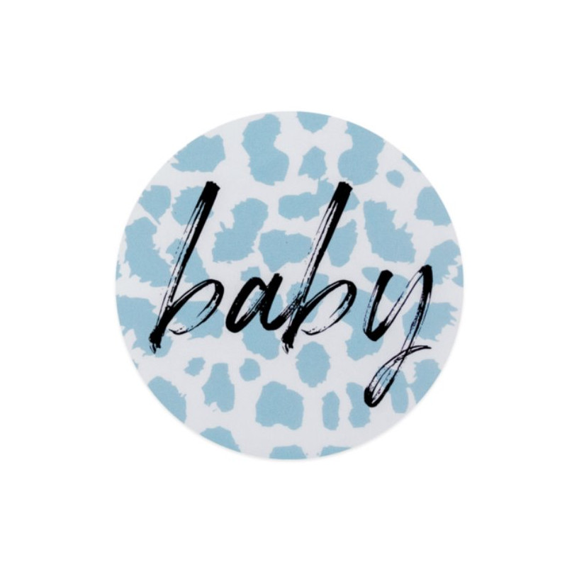 sticker baby blauw panter