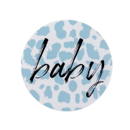 sticker baby blauw panter