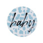 sticker baby blauw panter
