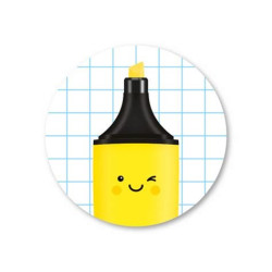 sticker gele markeerstift