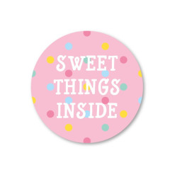 sticker roze sweet things inside
