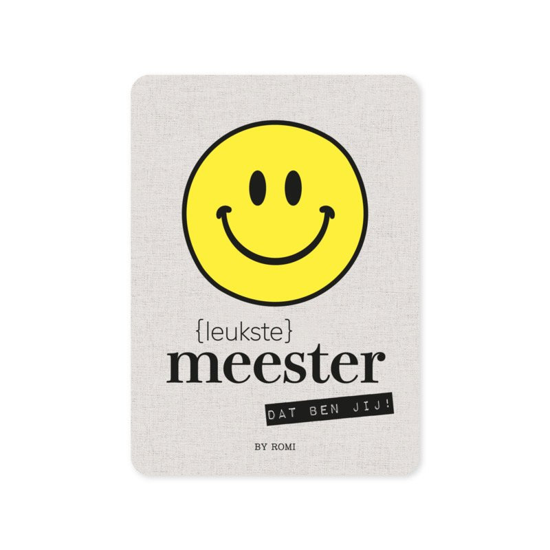 kaart smiley leukste meester
