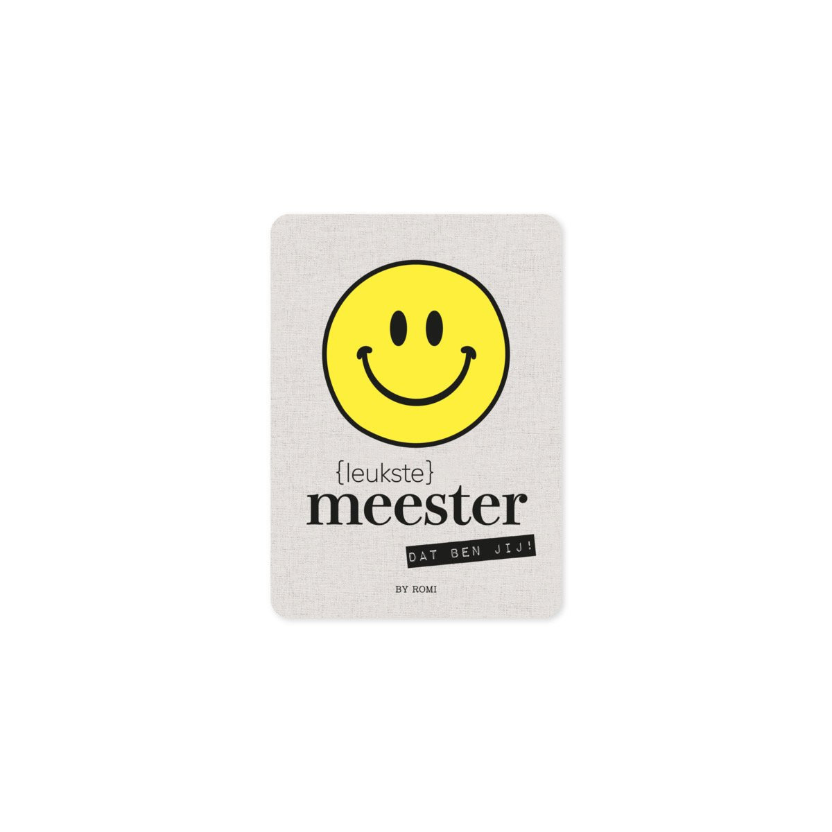 kaart smiley leukste meester