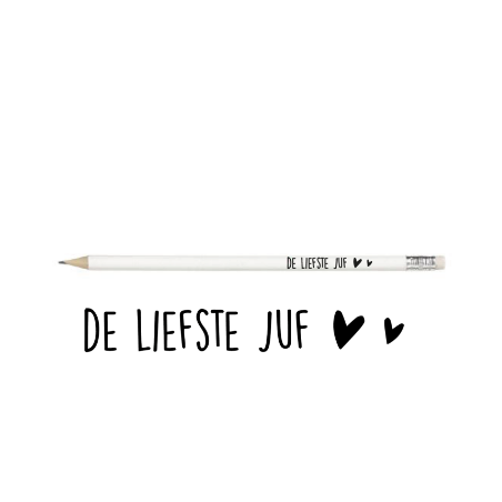 potlood wit juf liefste
