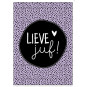 kaart lieve juf lila