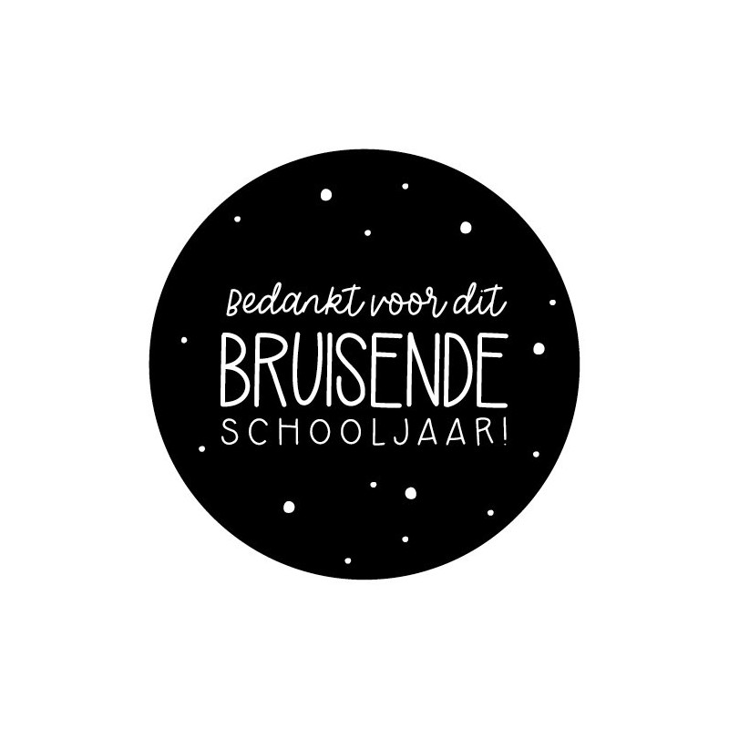 stickers bruisende schooljaar zwart