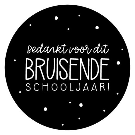 stickers bruisende schooljaar zwart