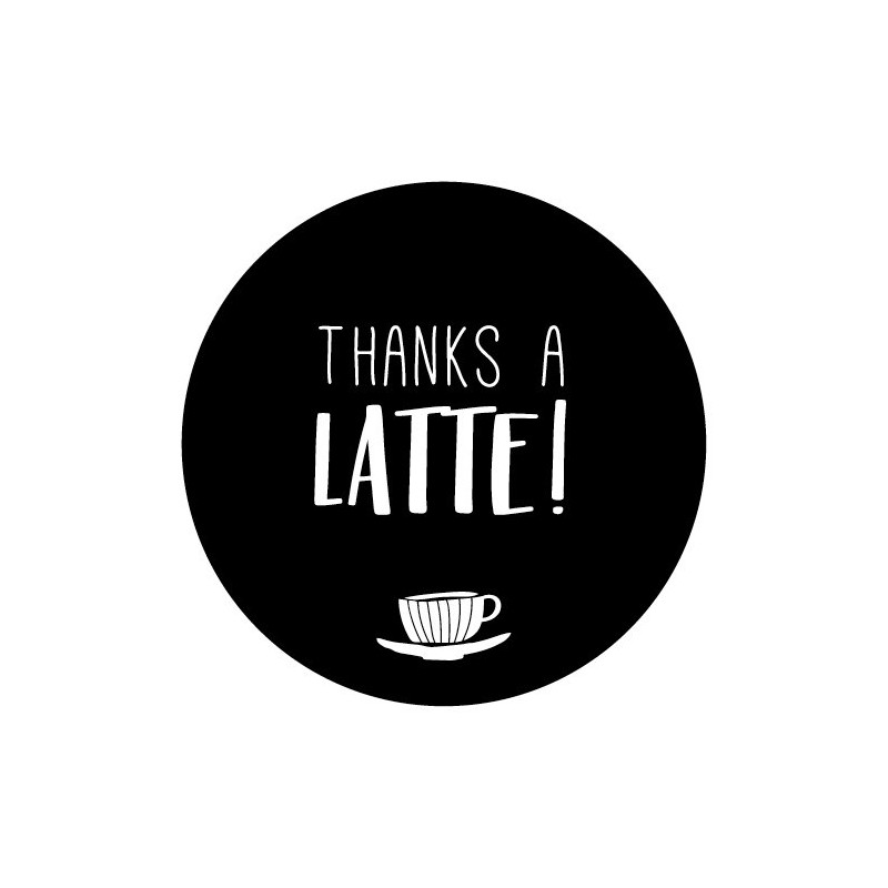 sticker thanks a latte