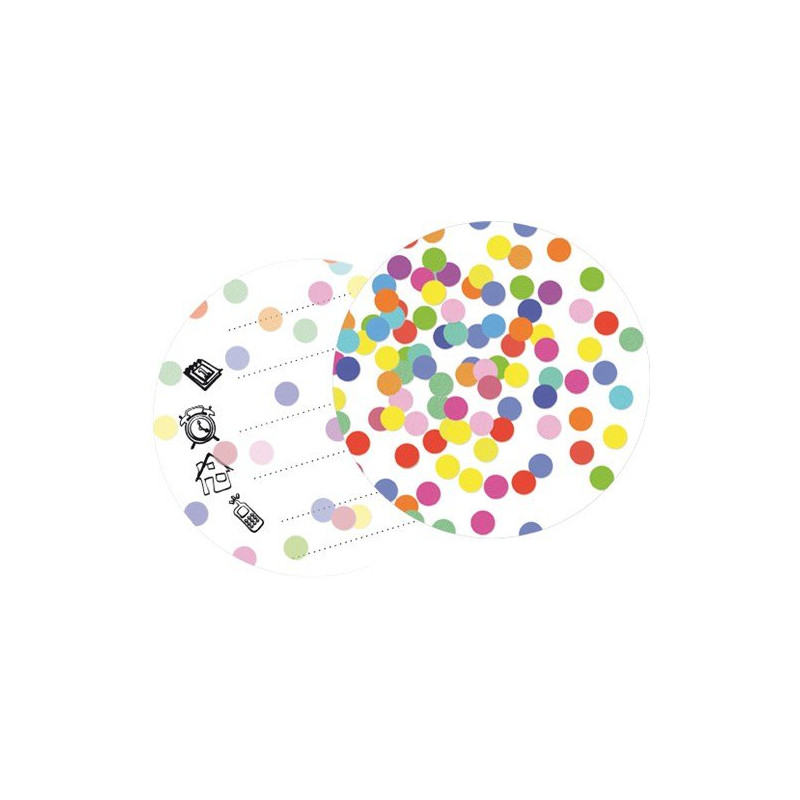 set confetti uitnodigingen