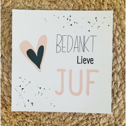 maxi kaart bedankt lieve juf