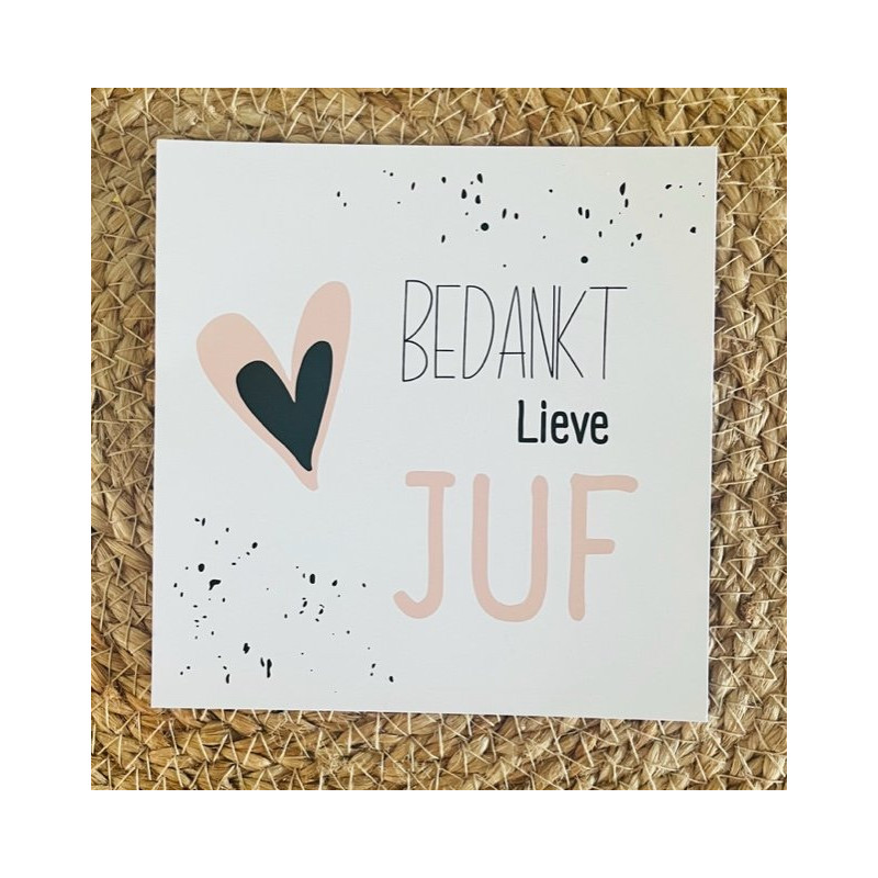 maxi kaart bedankt lieve juf